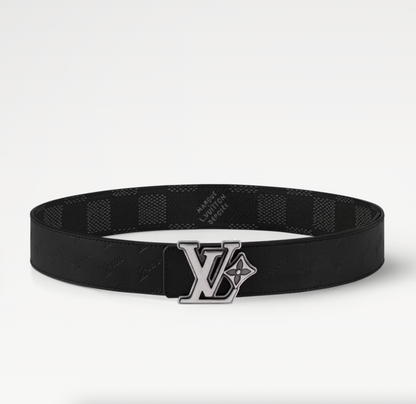 Cintura Flower 40 mm reversibile Grigio Grafite Uomo