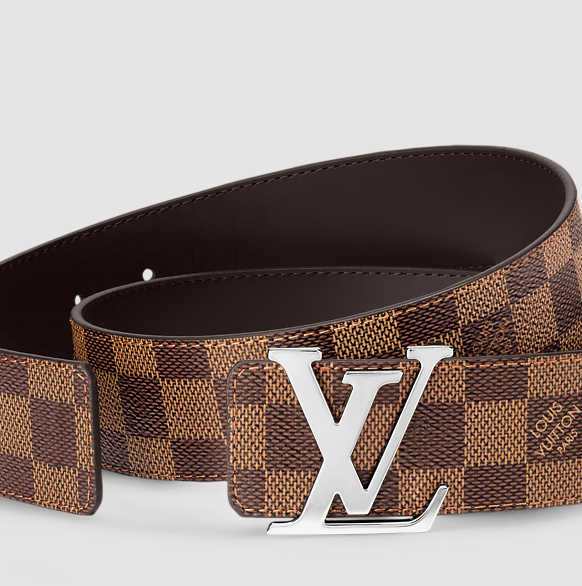 Cintura Initiales 40 mm reversibile Marrone Uomo