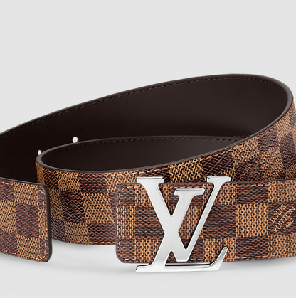 Cintura Initiales 40 mm reversibile Marrone Uomo