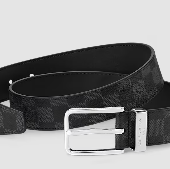 Cintura Pont Neuf 35 mm Damier Grafite Uomo