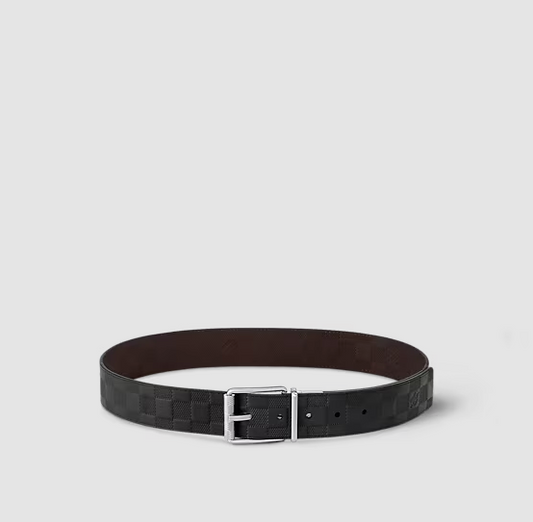 Cintura reversibile Damier Print 40 mm Uomo