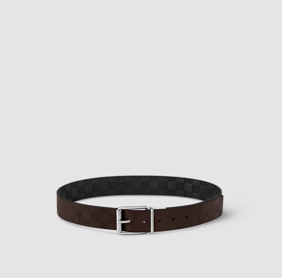 Cintura reversibile Damier Print 40 mm Uomo