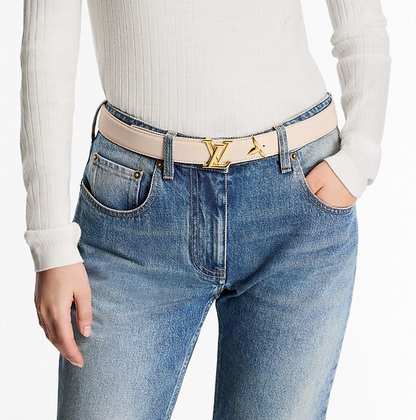 Cintura Pretty 30 mm reversibile Beige Donna