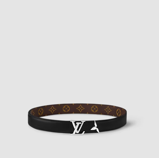 Cintura Pretty 30 mm reversibile nero con fibbia in argento donna