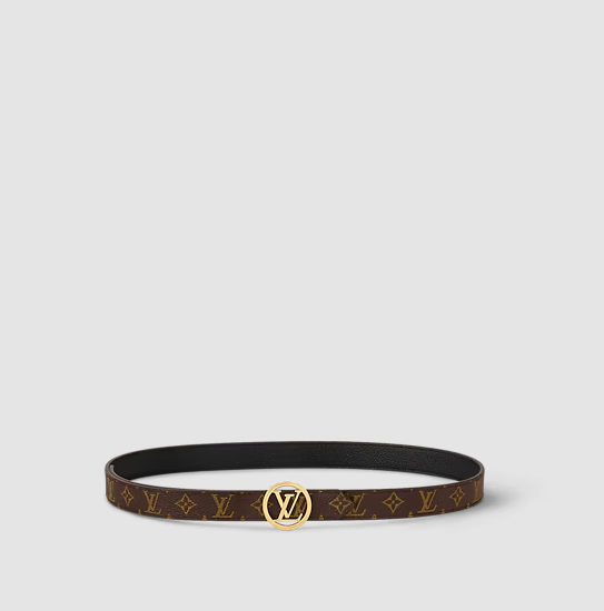 Cintura Circle 20 mm reversibile Tela Monogram Donna