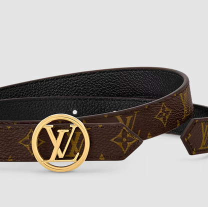 Cintura Circle 20 mm reversibile Tela Monogram Donna