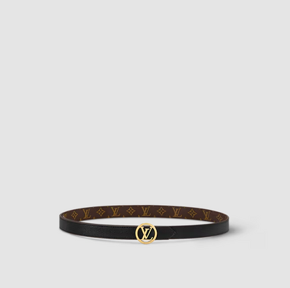 Cintura Circle 20 mm reversibile Tela Monogram Donna