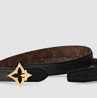 Cintura Flowergram 20 mm reversibile Monogram Nero Donna