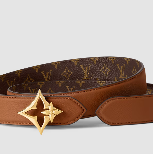 Cintura Flowergram 30 mm reversibile Marrone Donna