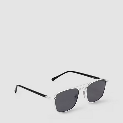 Occhiali da sole Signature Metal Square Argento Uomo