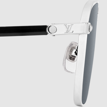 Occhiali da sole Signature Metal Square Argento Uomo