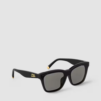 Occhiali da sole Script Square Nero Donna