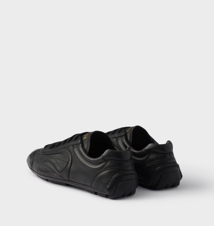 Sneakers Montecarlo Re-Edition 2005 in nappa anticata Nero