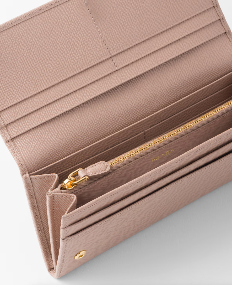 Portafoglio grande in Saffiano rosa