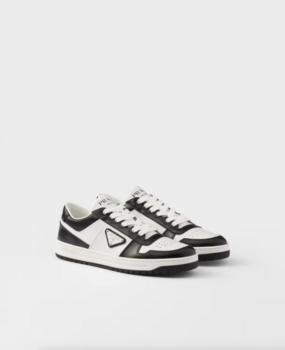 Sneakers Downtown in pelle traforata bianco/nero