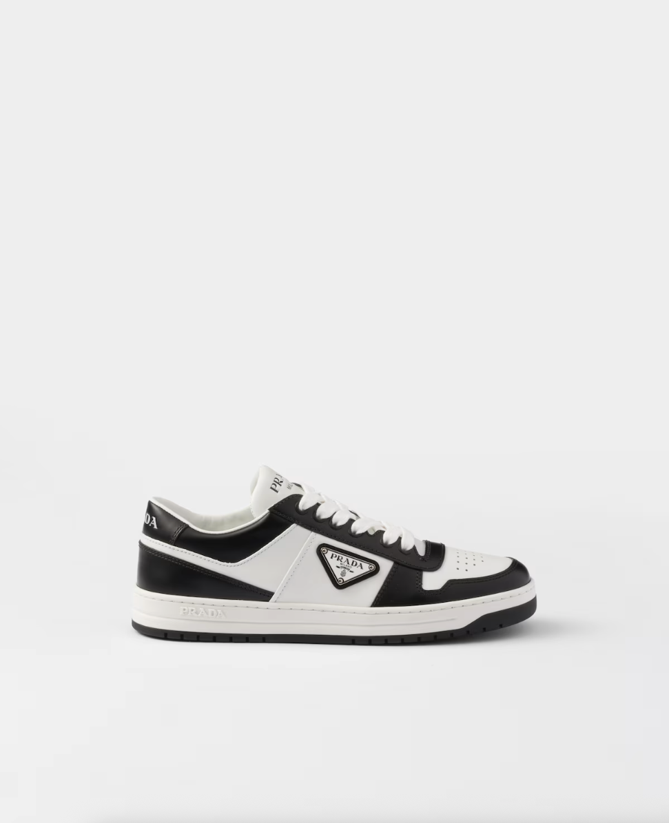 Sneakers Downtown in pelle traforata bianco/nero