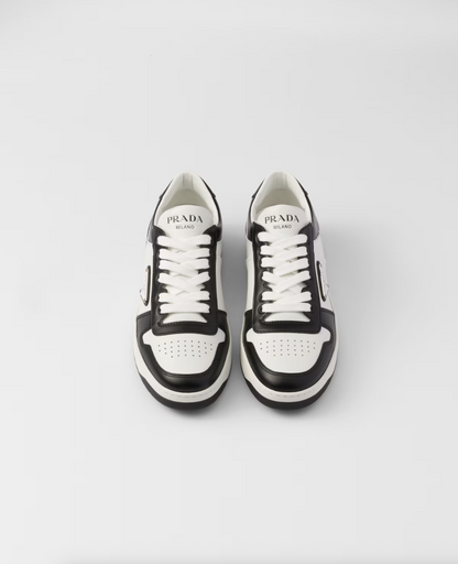 Sneakers Downtown in pelle traforata bianco/nero