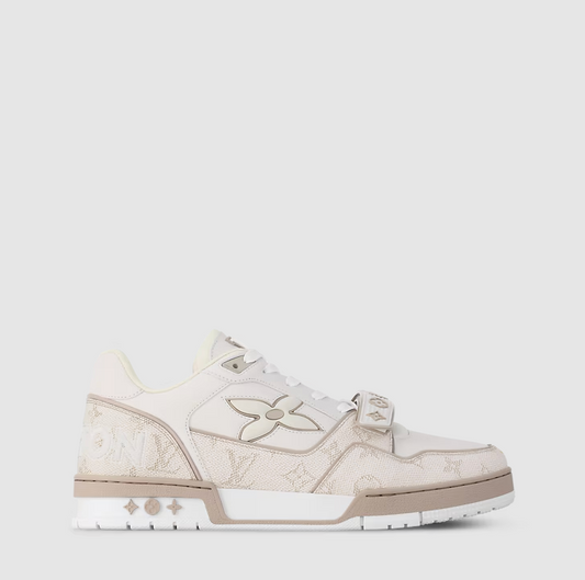 Monogram Beige Trainer Sneaker