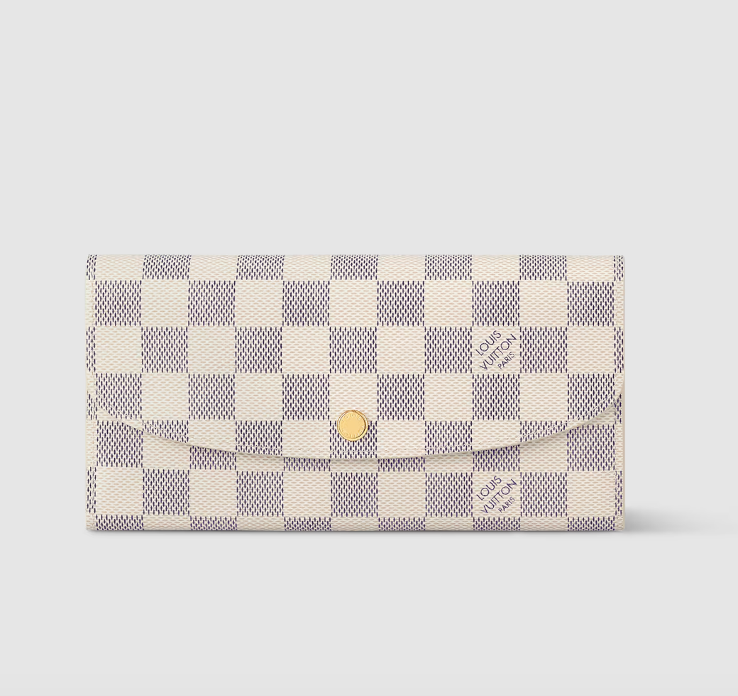 Emilie Wallet Damier Azur Canvas