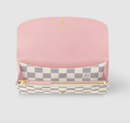 Emilie Wallet Damier Azur Canvas