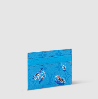 Double credit card holder Blue Lagoon