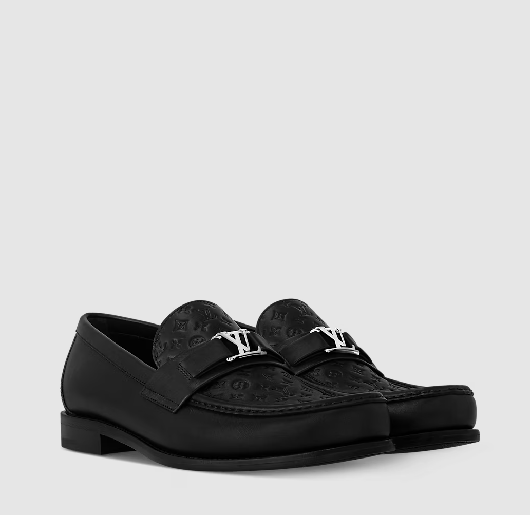 Major Loafer in Solid Black Calfskin