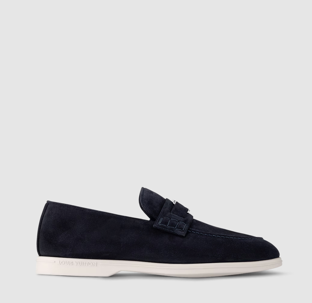 Men's Suede Loafers Marine Blue