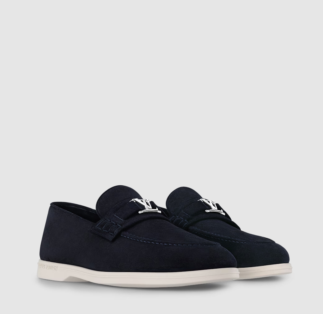 Men's Suede Loafers Marine Blue