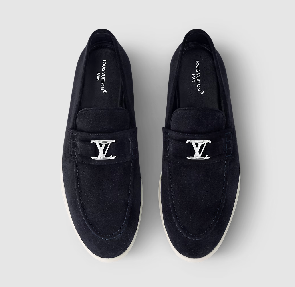 Men's Suede Loafers Marine Blue