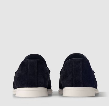 Men's Suede Loafers Marine Blue