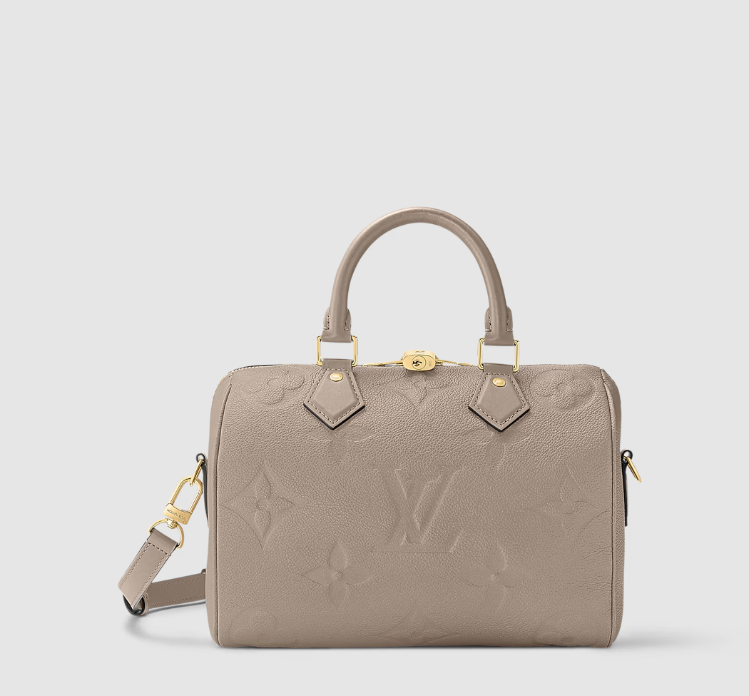 Speedy Bandoulière 25 Monogram Empreinte Leather Turtledove Grey
