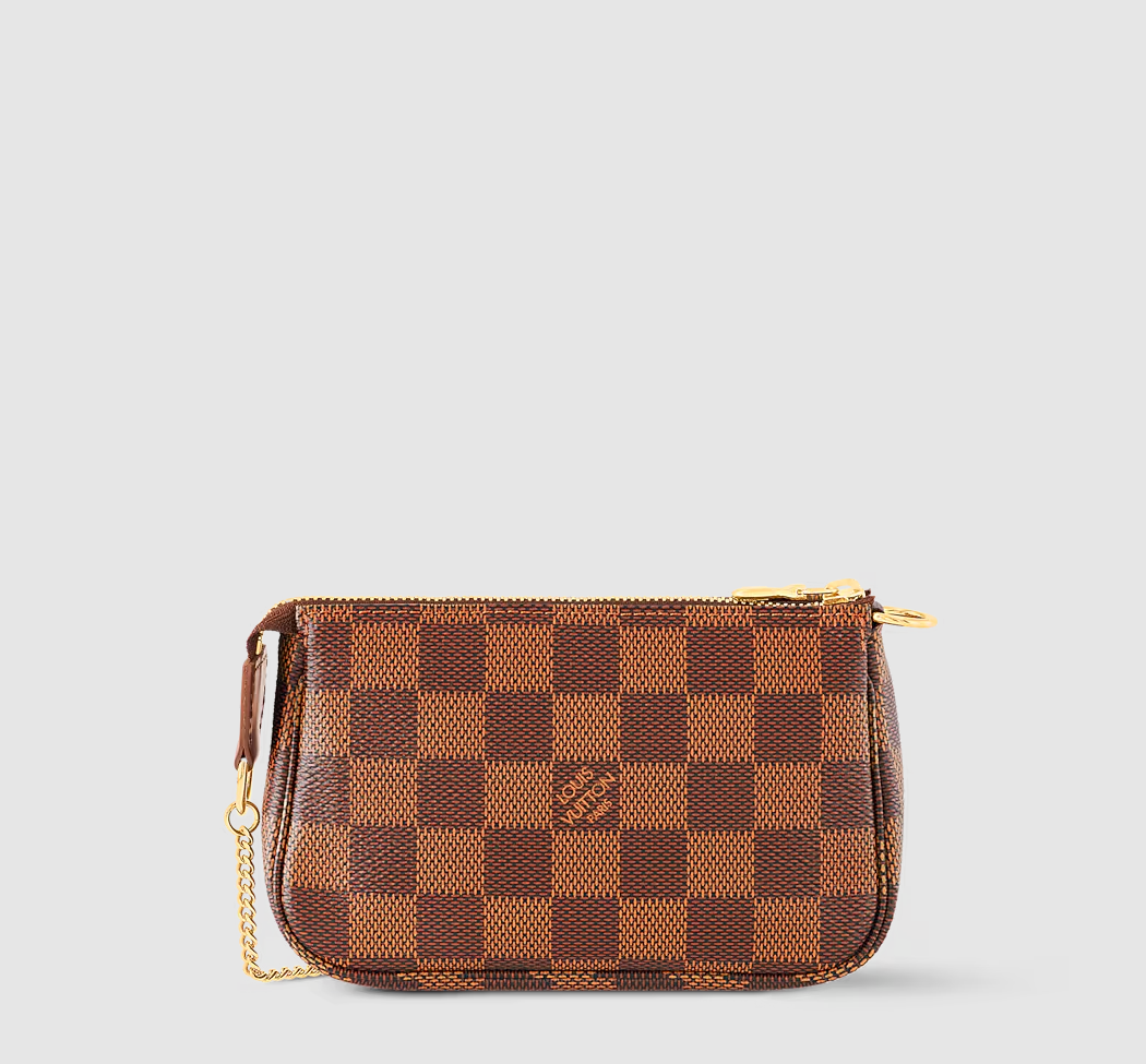 Mini Pochette Accessoires Damier Ebene Canvas