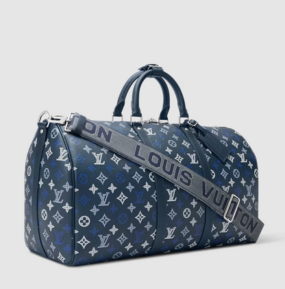 Keepall Bandoulière 50 Monogram Shadow Navy Blue