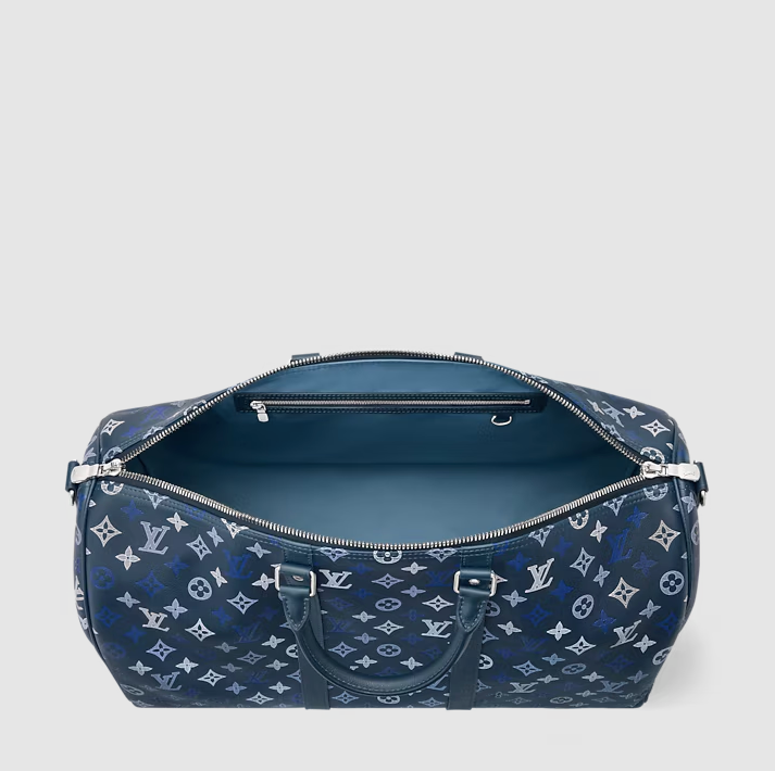 Keepall Bandoulière 50 Monogram Shadow Navy Blue