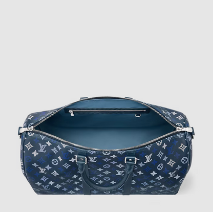Keepall Bandoulière 50 Monogram Shadow Navy Blue