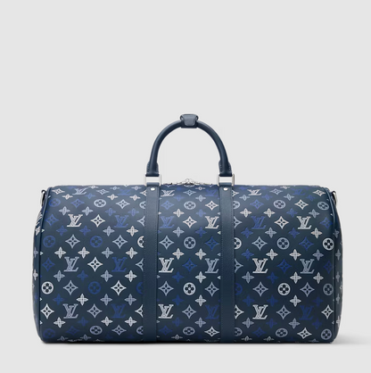 Keepall Bandoulière 50 Monogram Shadow Navy Blue