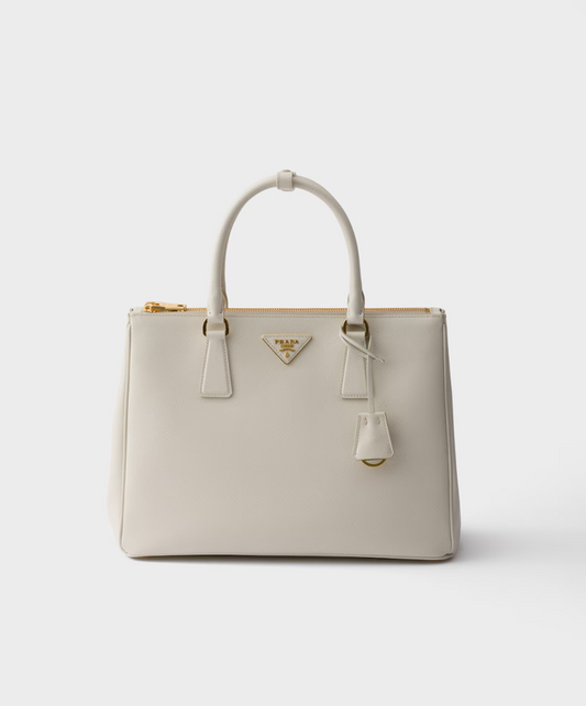 Handtasche Galleria groß aus Saffiano-Leder in Weiß