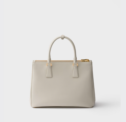Large Saffiano Galleria Bag in white