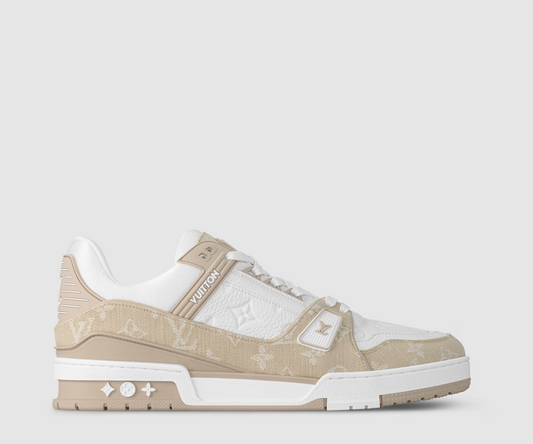 Monogram Beige Trainer Sneaker