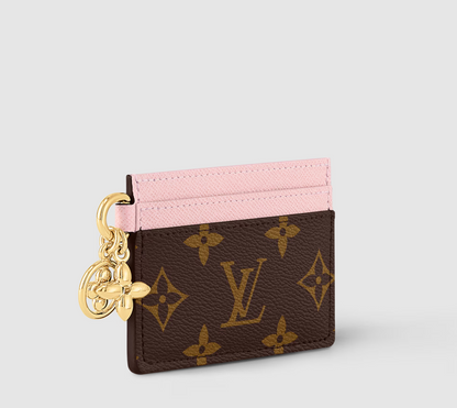 Charms Card Holder Monogram Rose Ballerine