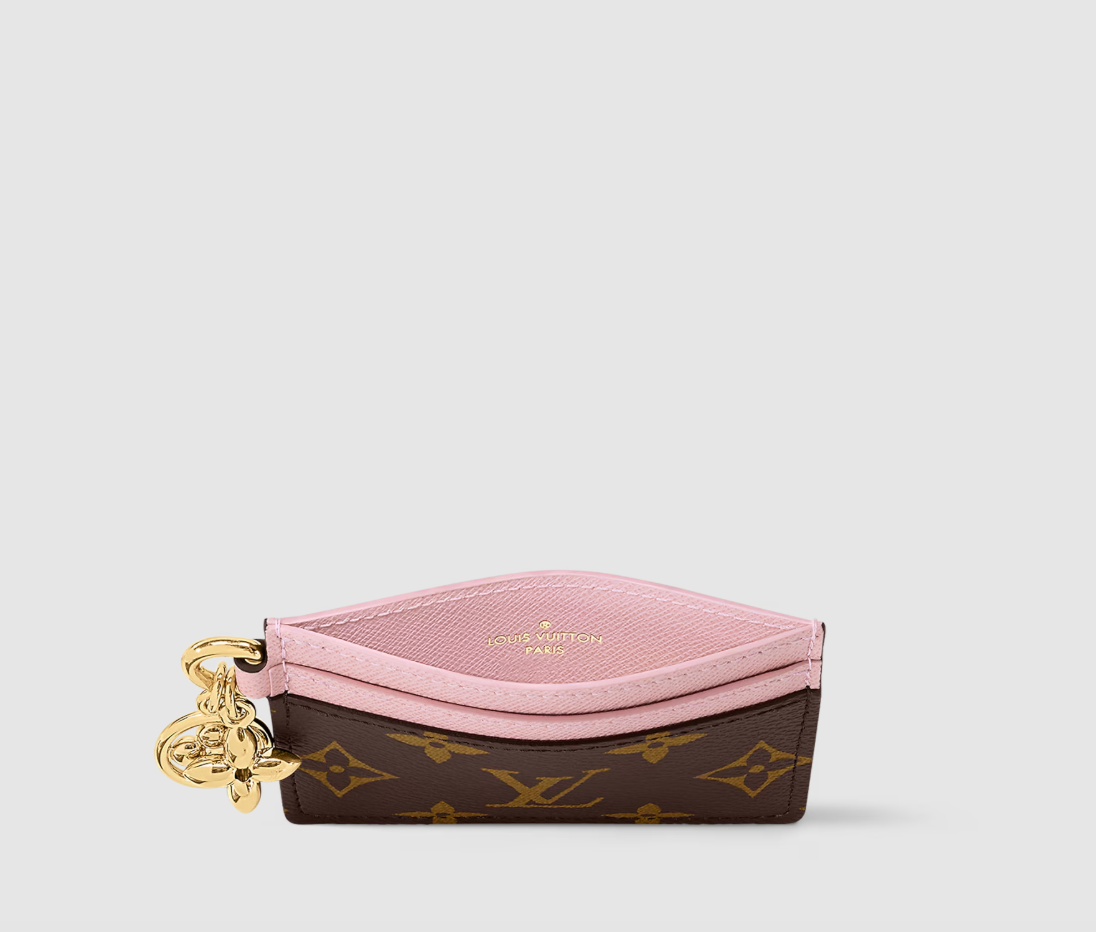 Charms Card Holder Monogram Rose Ballerine