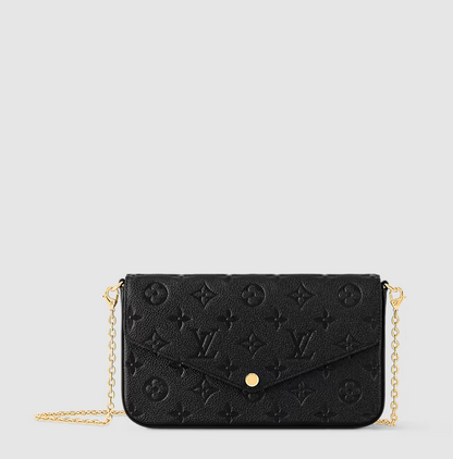 Félicie Pochette in Black Monogram Empreinte Leather
