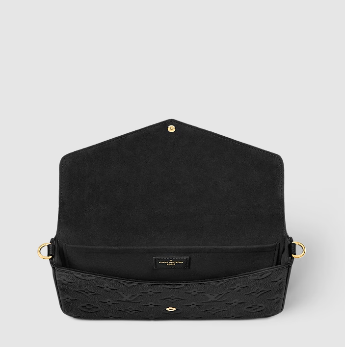 Félicie Pochette in Black Monogram Empreinte Leather
