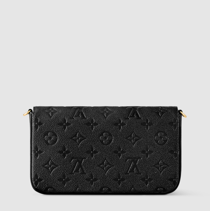 Félicie Pochette in Black Monogram Empreinte Leather