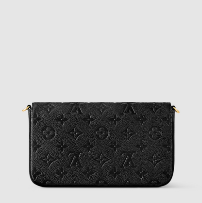 Félicie Pochette in Black Monogram Empreinte Leather