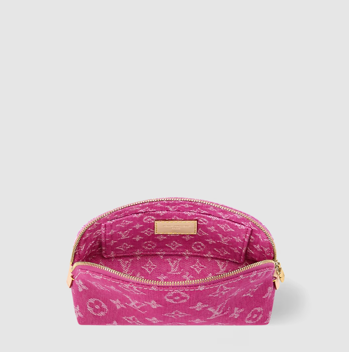 Pochette Cosmétique PM in Tela Monogram Fuschia