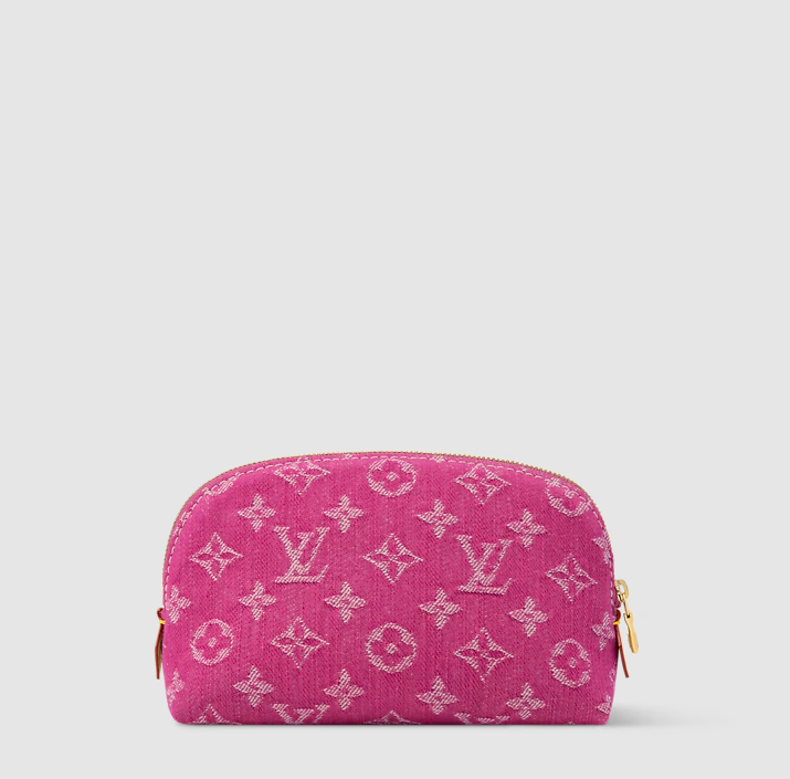 Pochette Cosmétique PM in Tela Monogram Fuschia