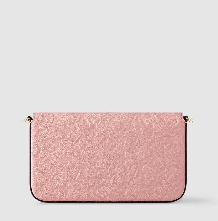Pochette Félicie in pelle Monogram Empreinte Rosa Cipria