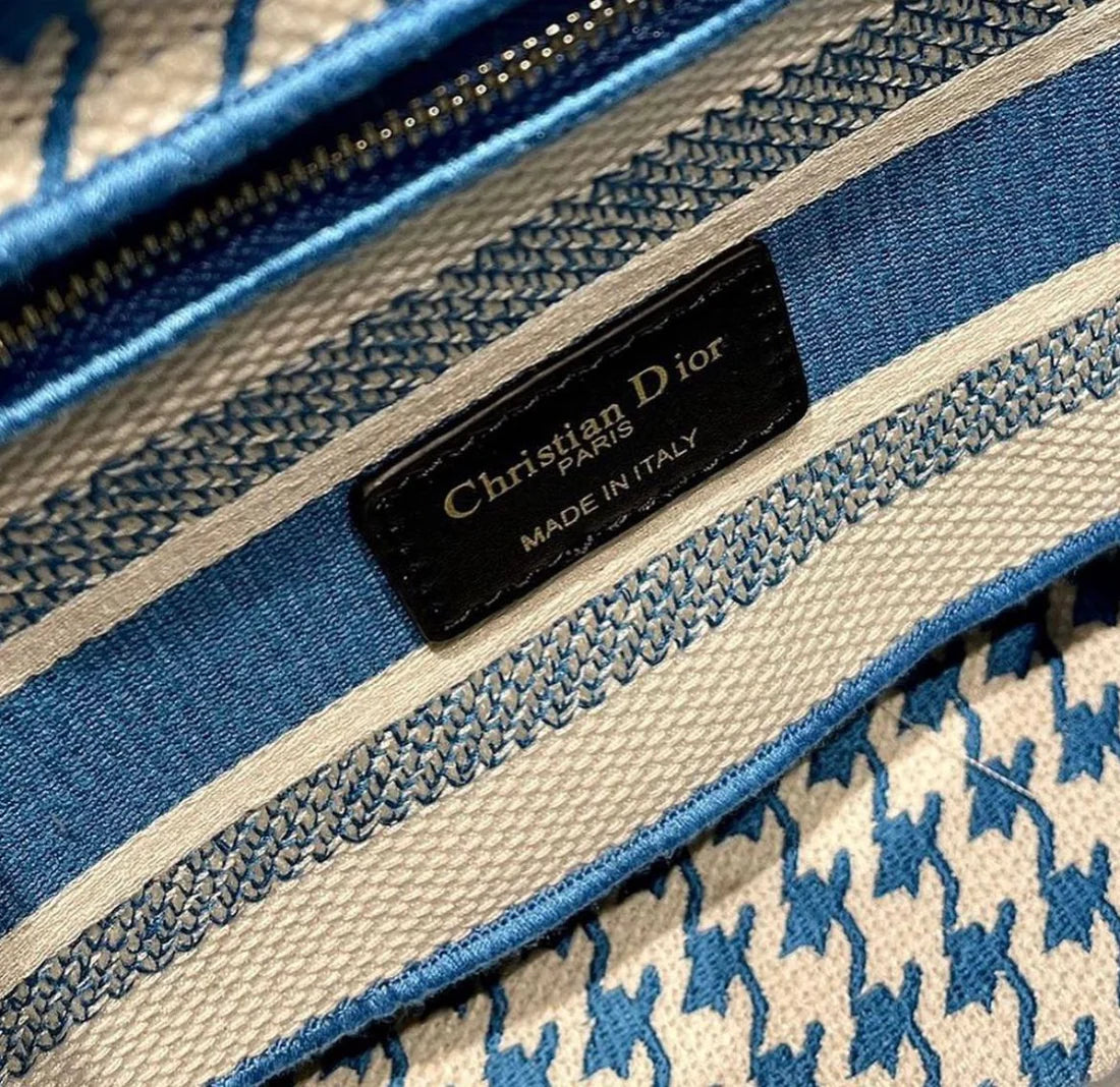 BORSA MEDIA DIOR BOOK TOTE AZZURRO