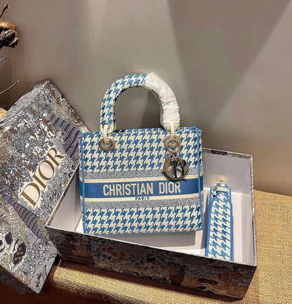 BORSA MEDIA DIOR BOOK TOTE AZZURRO